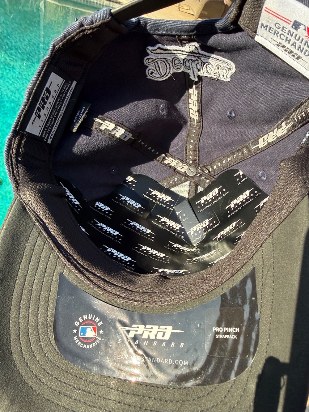 New 1 of a kind custom New Era Los Angeles Dodgers Navy/ Blk Studded stones Cap - Picture 13 of 16